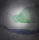 8) John Jackson - Light with blue and viridian - 2015, 28"x32", oil and wax on birch panel 