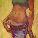 Chloe (Demeter)_oil on panel_48x24