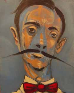 Seth Conley | Monsieur Moustache VII | Oil on panel | 10