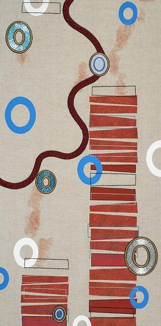 #538
2006
Acrylic, ccotton, wool, beads on linen canvas
60 x 30 in. ?Joyce Melander-Dayton