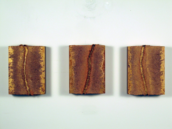 Jonathan Ferrara | Untitled Triptych | Acrylic, sand, and gesso on canvas | 8 x 6 in. each —Jonathan Ferrara