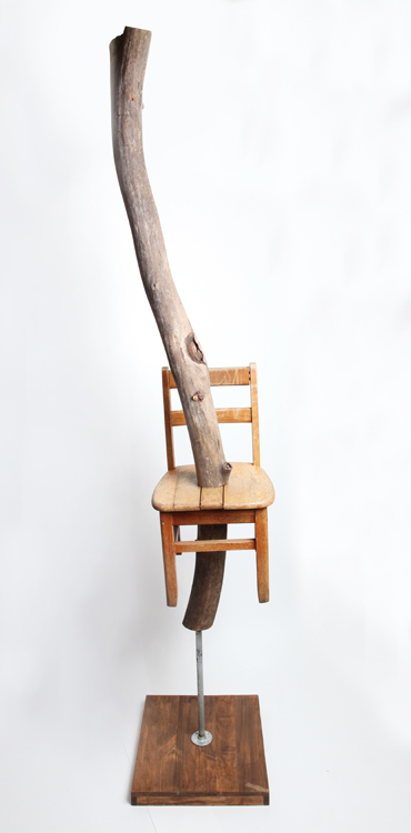 James Worsham | Causality p1 | wood, steel, chair| 96