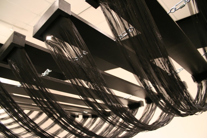 Natalie Andrews | Untitled (19.1) (detail) | wood, hardware, pet screen | 48