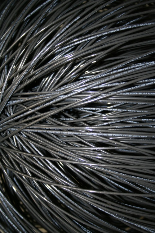 Natalie Andrews | Untitled (whisk) (detail) | wood, electrical wire | dimensions variable ?Natalie Andrews