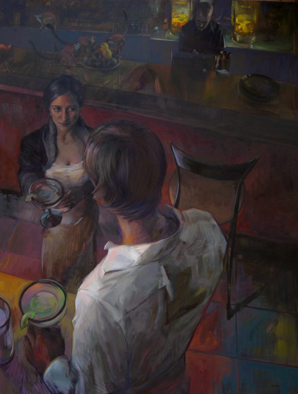 Gabriel Mark
Dionysis & Ariadine (Pete & Sarah with Monkeys)
Oil on Panel
48