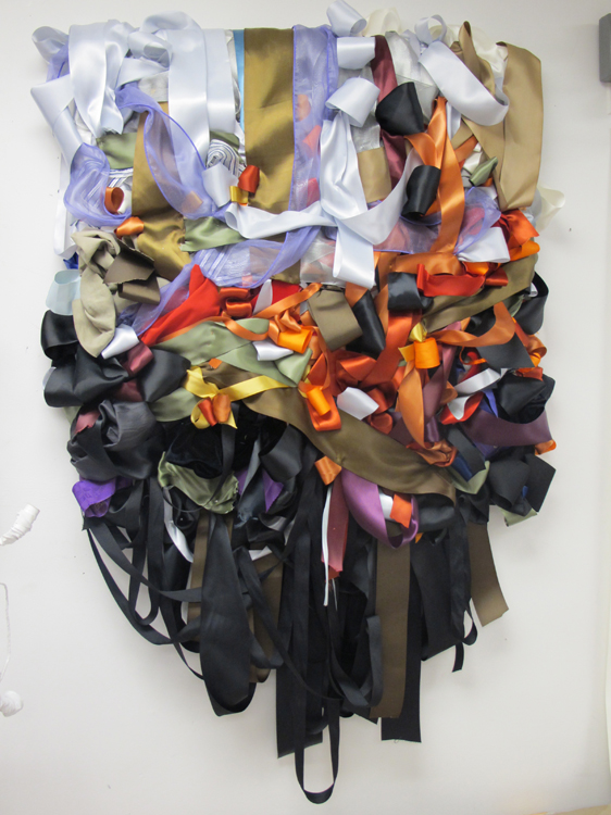 Vadis Turner | Forest Fire | clothing, ribbon, clothing, horse prize ribbon, mixed media | 50