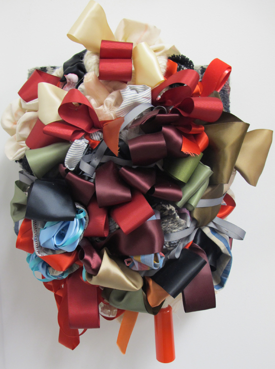 Vadis Turner | Mold Nest | ribbon, clothing, yarn, wool sweater, jump rope, mixed media | 20