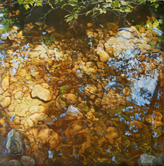 Drew Galloway
Sunlight and Shadows Study
Oil on collaged metal
20