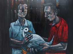 Seth Conley | Gifting the Golden | Oil on panel | 36