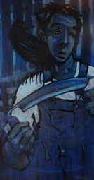 Seth Conley | Raven's Drawing Plane | Oil on panel | 30