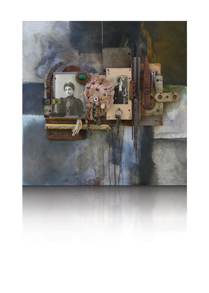Jason Twiggy Lott
Every Soul Draws Ever Toward His Own
Mixed media assemblage on panel
24