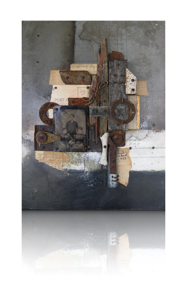 Jason Twiggy Lott
Twin Banquet
Mixed media assemblage on panel
11 x 14