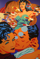 Kevin T. Kelly
For Whose Amusement
Acrylic on canvas
90