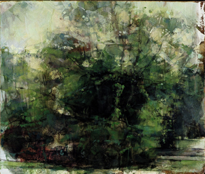 Emily Leonard /
You Can Stay Asleep /
Oil on panel /
9