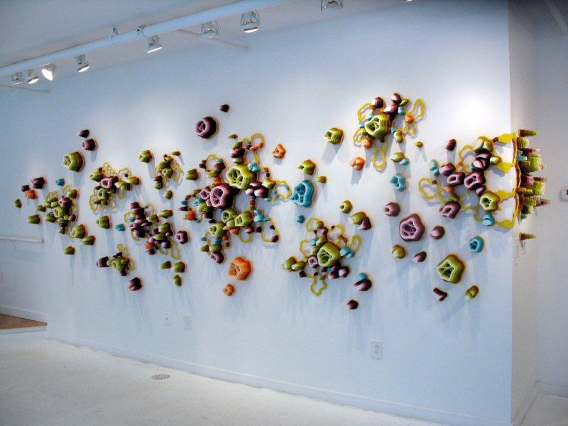 Charles Clary
Flambiotic Opulation
Acrylic, hand-cut paper on panel
Dimensions variable
