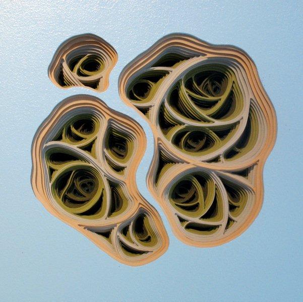 Charles Clary
Microbial Diddlation #15
Acrylic, hand-cut paper on panel
10